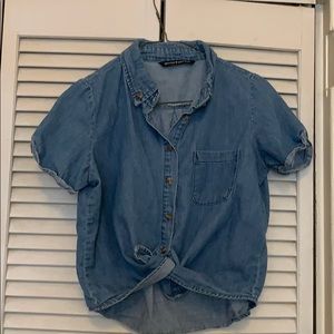 Jean tie button down